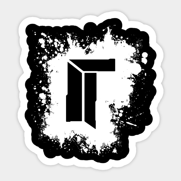 Titan Splat - White Sticker by cfg_judas